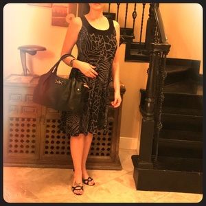 Ellen Parker Grey/Black Abstract Zebra Print